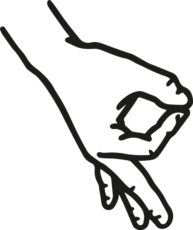 Fingers in circle car sticker - TenStickers