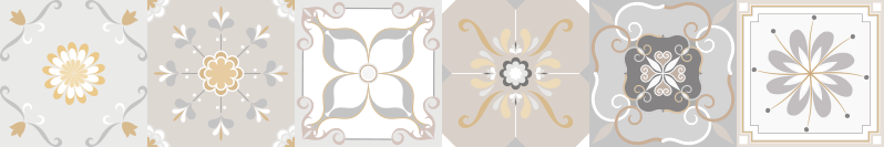 贴纸 楼梯 葡萄牙瓷砖米色 - TenStickers