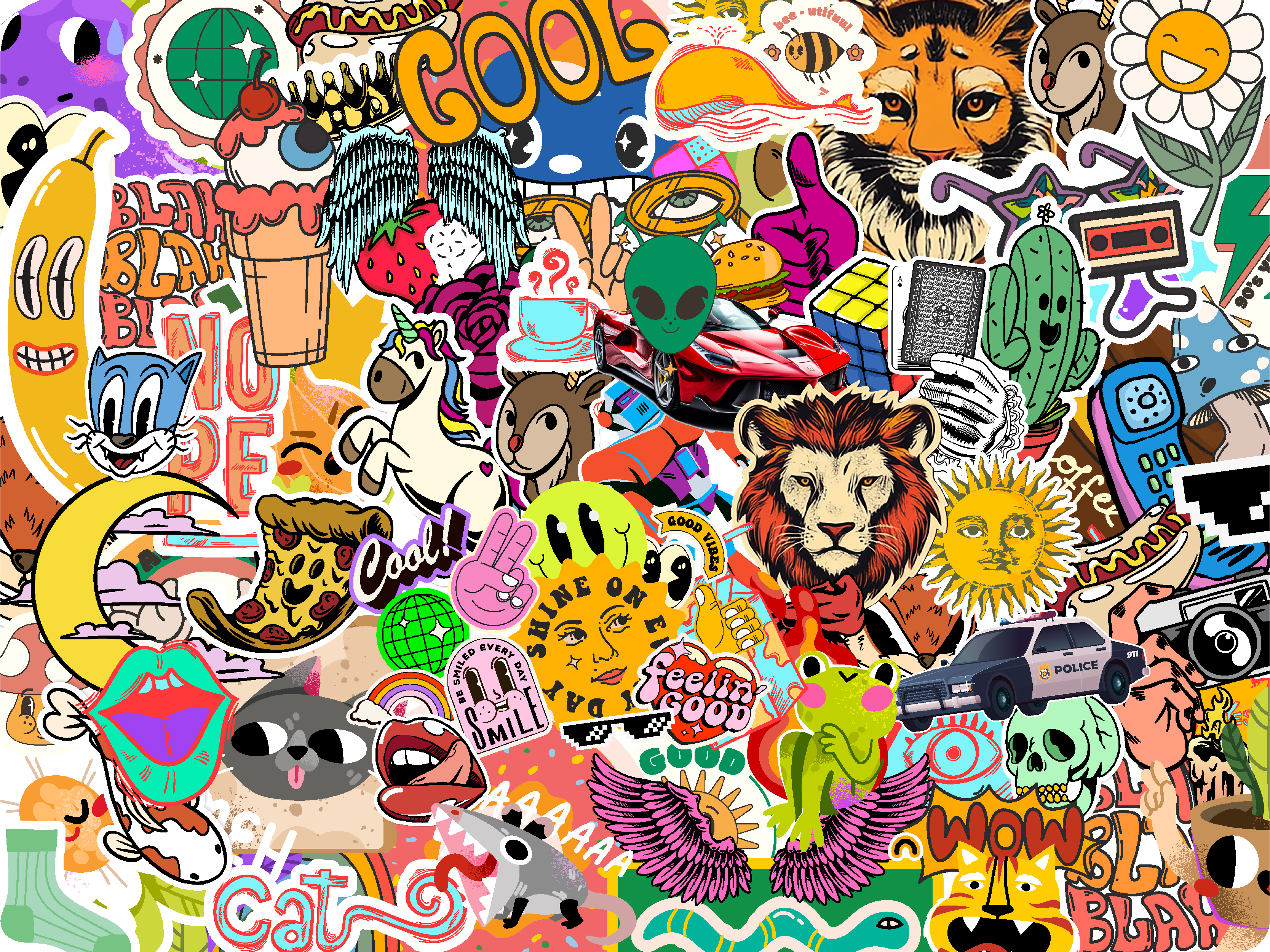 笔记本电脑皮肤 很酷的随机设计 - TenStickers