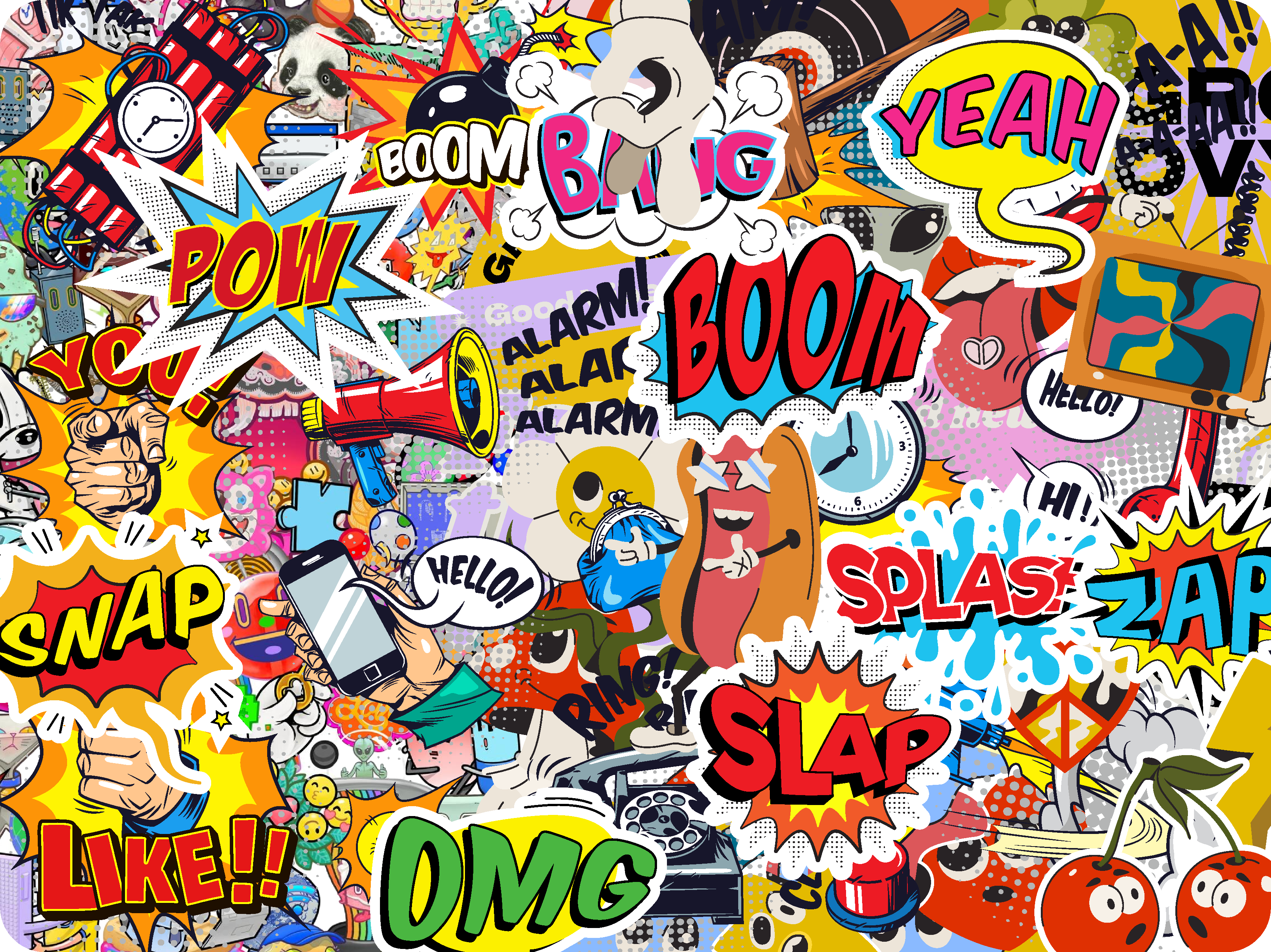 Vinilo para portátil diseños de bombas multicolores - TenVinilo