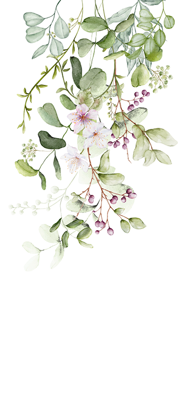 Cvetovi in listi Nalepka za pohištvo - TenStickers