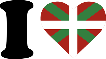 Pegatina bandera Euskadi corazón - TenVinilo