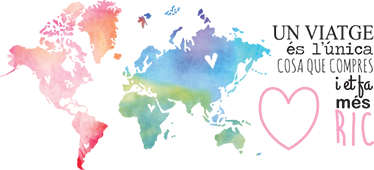 Vinilo decorativo mapamundi en catalán - TenVinilo