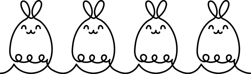 Easter day border shop window sticker - TenStickers