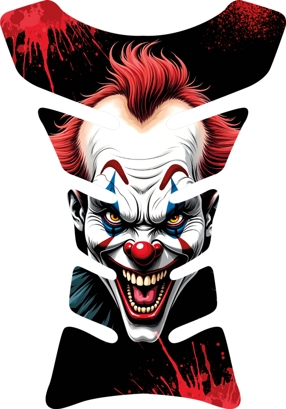 Pegatina moto payaso enojado - TenVinilo