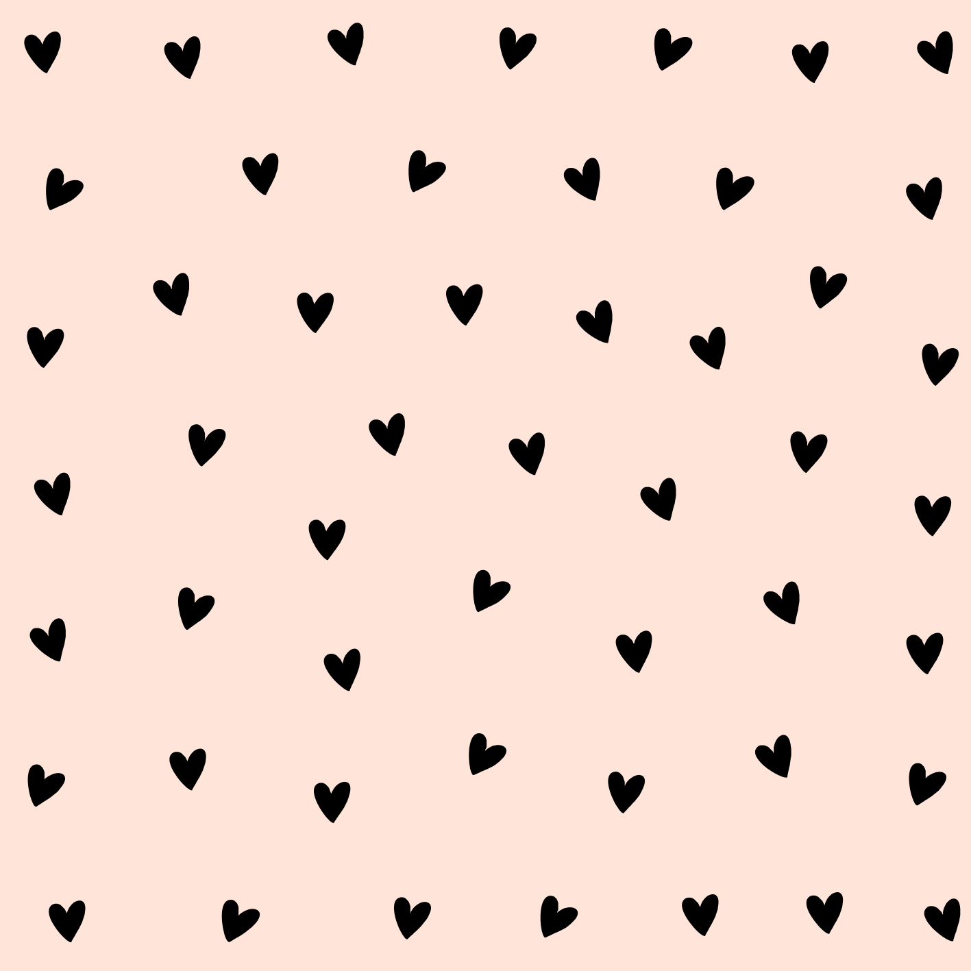 动物贴画 黑色心形图案 - TenStickers