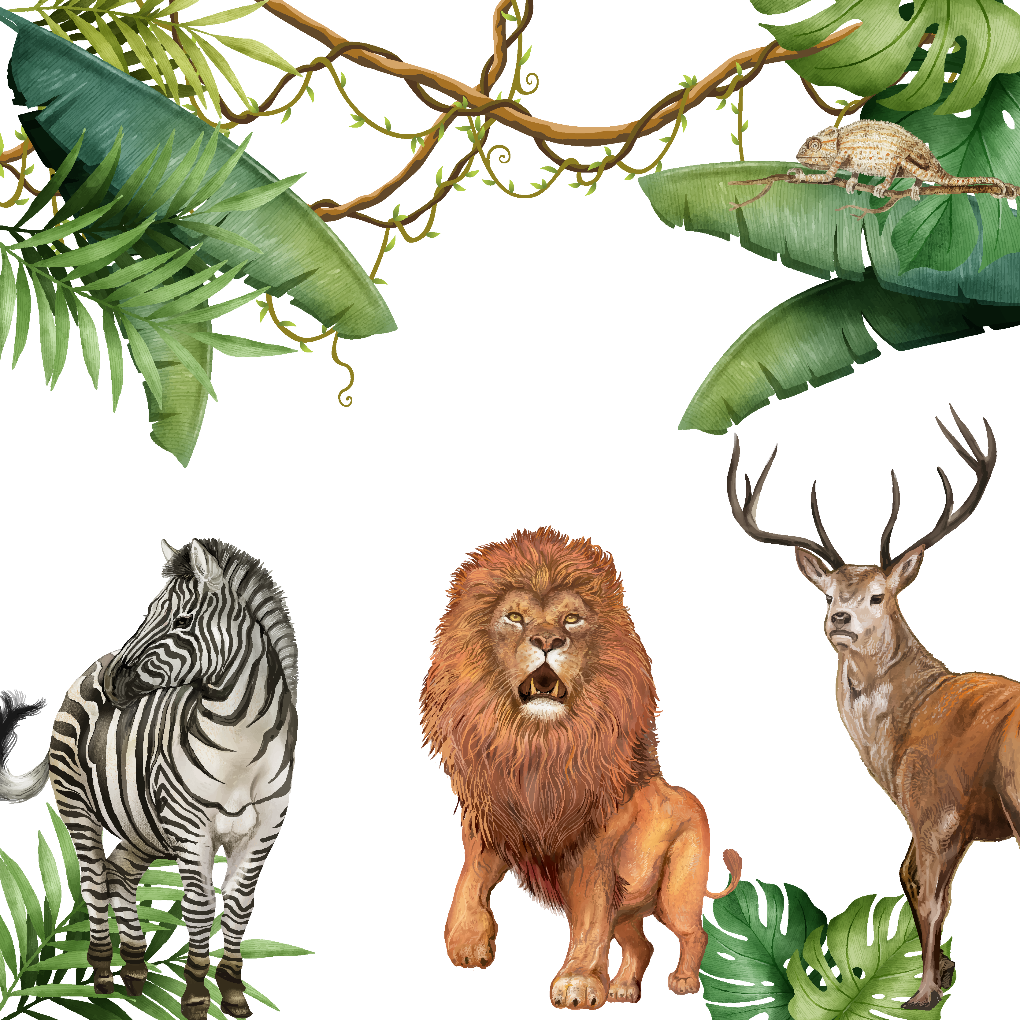 Wandtattoo dschungelabenteuer - TenStickers