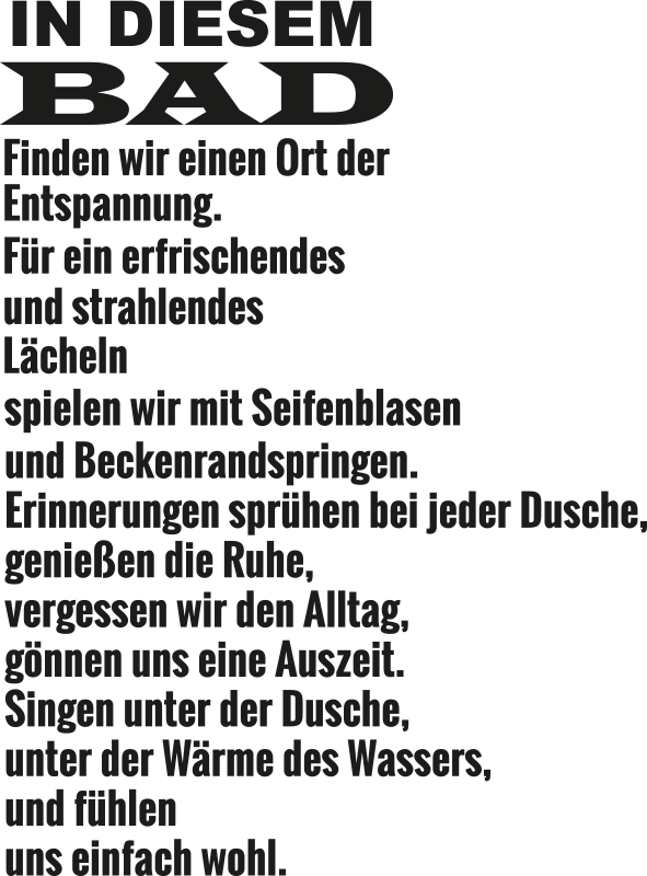 Wandtattoo Badezimmer entspannender text - TenStickers