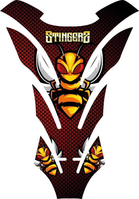 Dühös méhecske motoros matrica - TenStickers