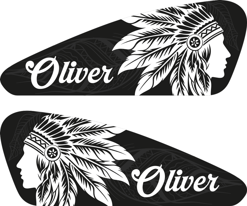 Indiai főnök motoros matrica - TenStickers