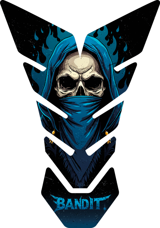 Sticker moto bandit crâne - TenStickers