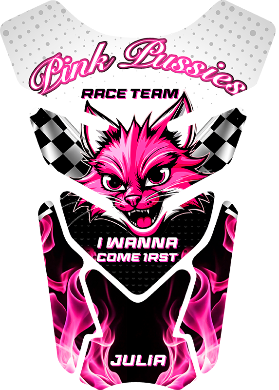 Pegatina moto gato rosa - TenVinilo