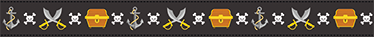 Children's borders with pirate flag wall decor - TenStickers