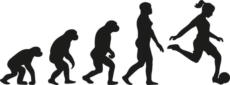 Evolution women's sport football sticker - TenStickers