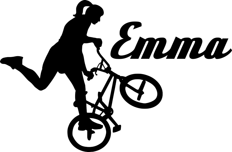 Serbest stil kadın bisikleti hayvan çıkartması - TenStickers