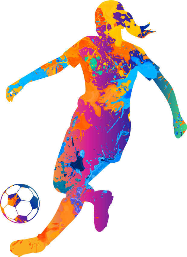 Wandtattoo Fußball bunter spieler Wandtattoo Fußball bunter spieler