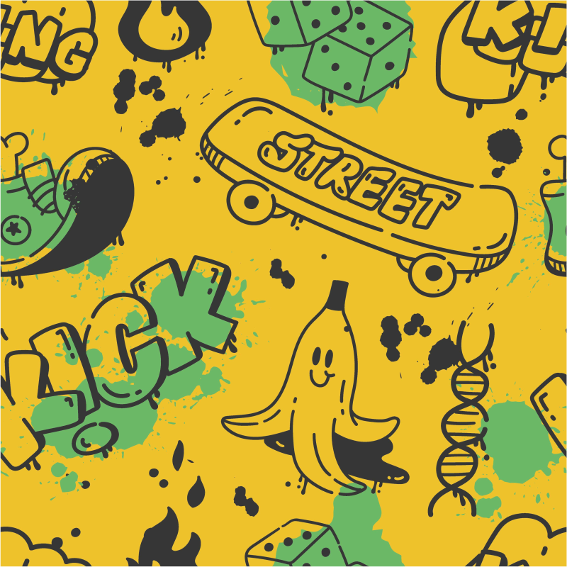 Sticker porte modèle urbain - TenStickers