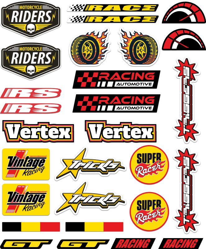 贴纸 摩托车贴纸 个人炸弹包 - TenStickers