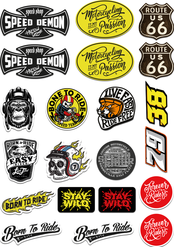Original bombpaket motorcykelklistermärke - Tenstickers