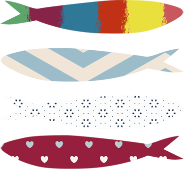 Autocolante sardinhas santos - TenStickers