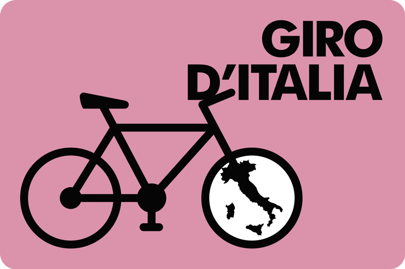 giro d'italia piktograma Nešiojamojo kompiuterio lipdukas - „Tenstickers“