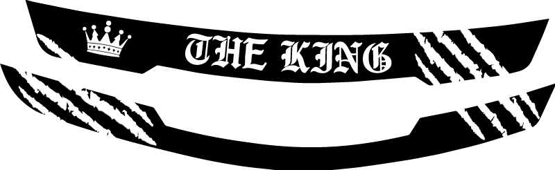 The king visor motorbike sticker - TenStickers