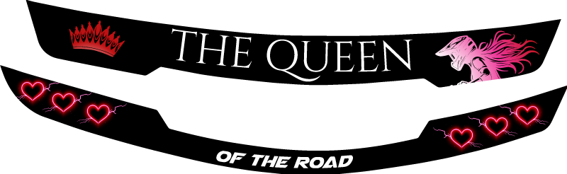 Het koningin vizier fiets sticker - TenStickers