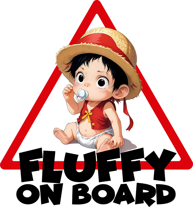 Pegatina bebé a bordo personaje de anime personalizado - TenVinilo