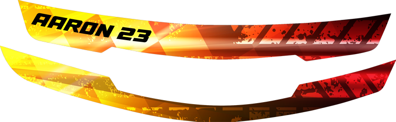 Visor name and number motorcycle decal - TenStickers