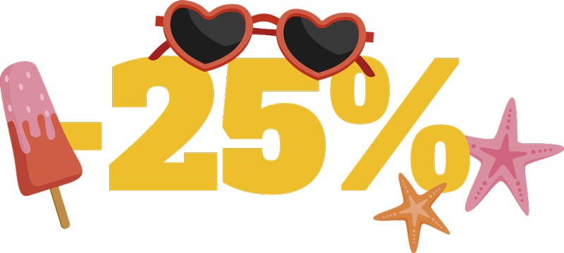 Colored summer discount sales sticker - TenStickers