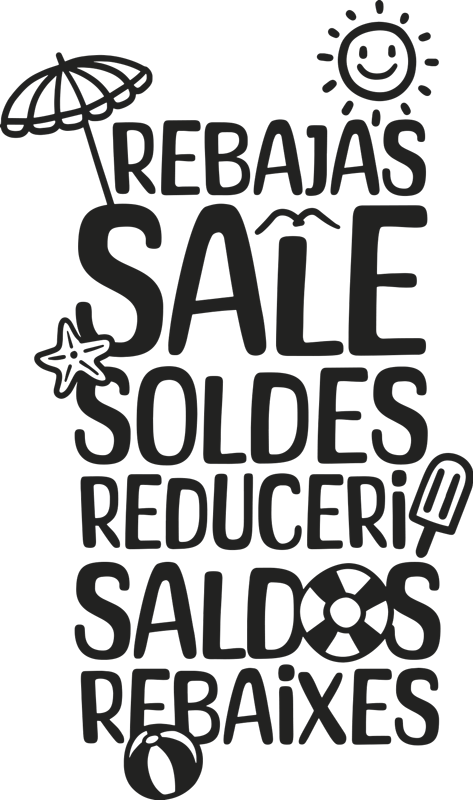 Poletni jeziki nalepka za razprodajo - TenStickers