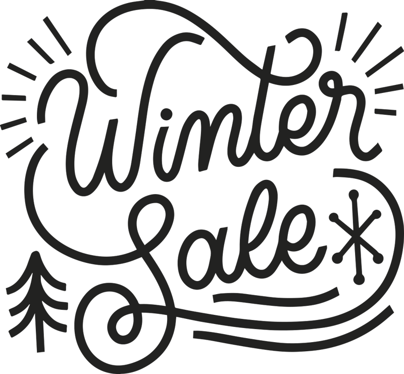 Vinilo rebajas letras de invierno - TenVinilo