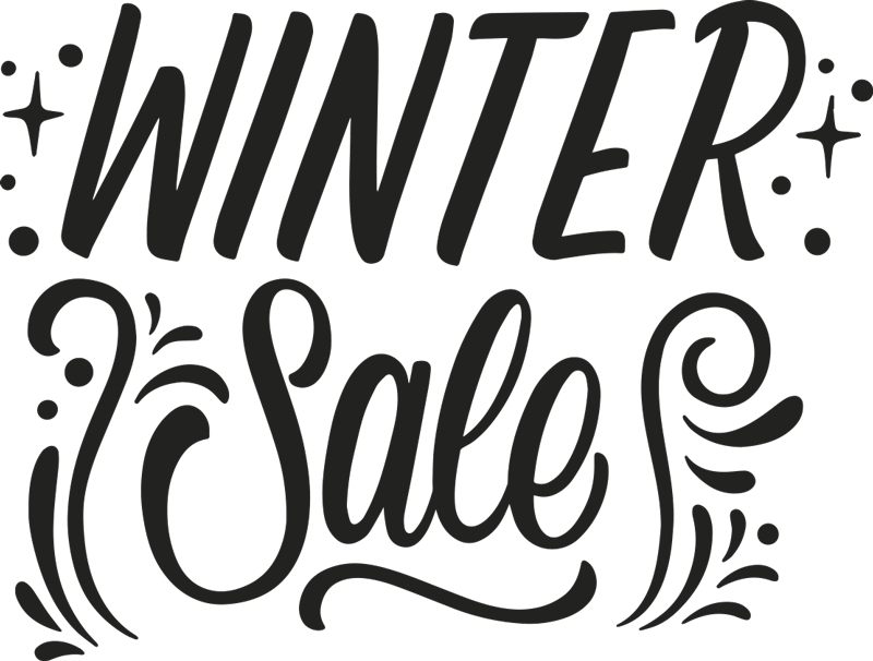 영업 스티커 단색 겨울 - TenStickers