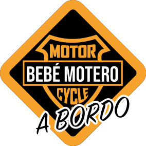 Vinilo para autos bebé motero a bordo - TenVinilo