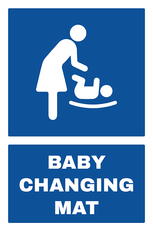 "Baby changing mat" door sticker - TenStickers