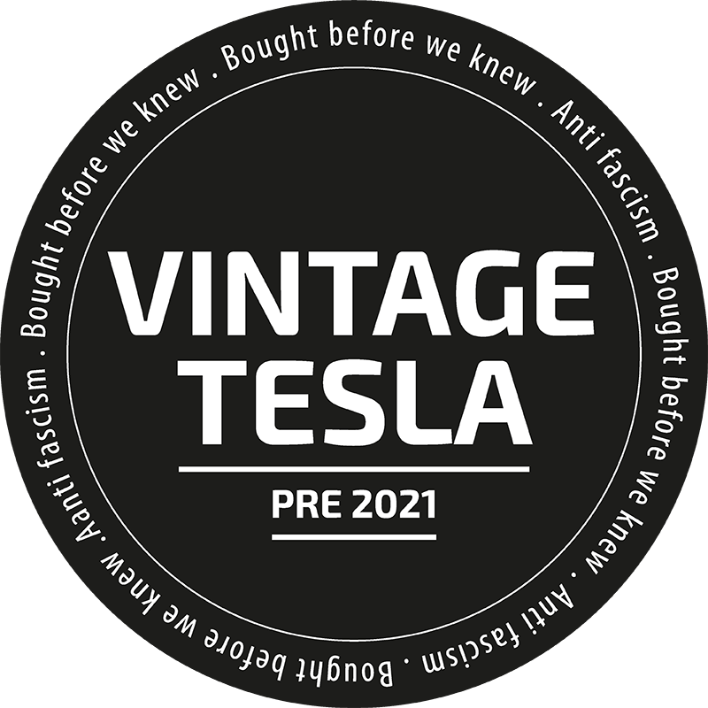Vintage Tesla car sticker - TenStickers
