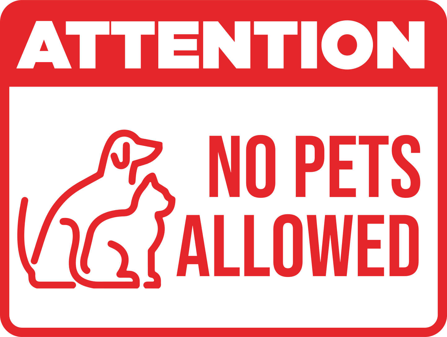 動物 シール no pet allowed sign - TENSTICKERS