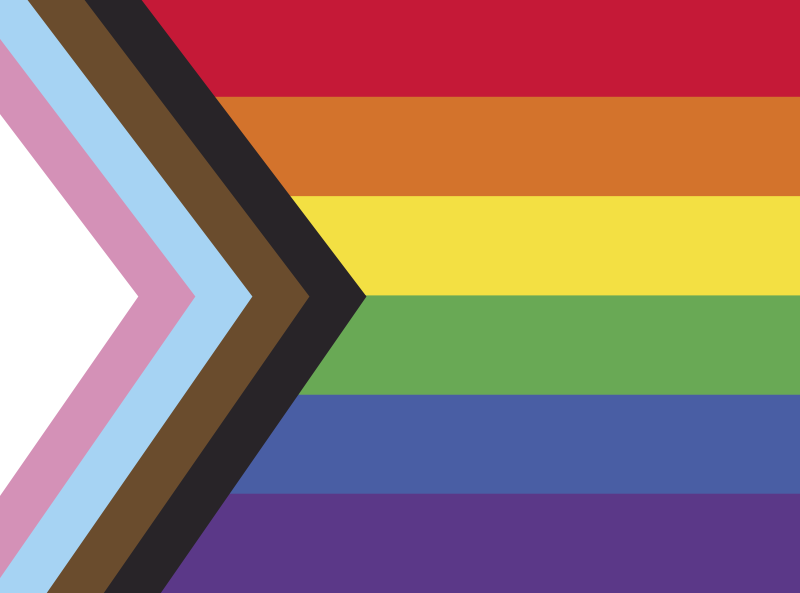 LGBTQ Progress flag car sticker - TenStickers
