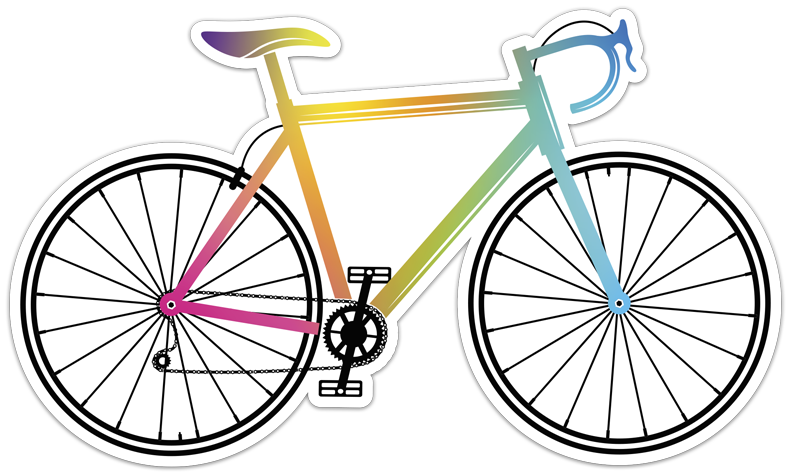 Road bike icon cycling sticker - TenStickers