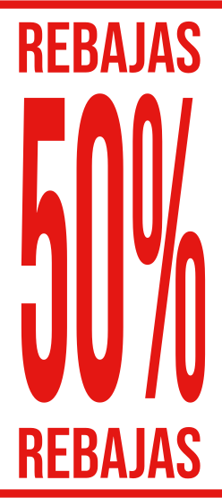 Vinilo rebajas descuento en formato alargado - TenVinilo