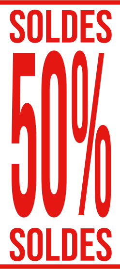 Sticker soldes format allongé à prix réduit - TenStickers