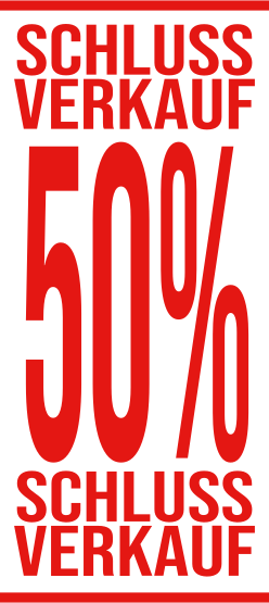 Rabatt Aufkleber langgestrecktes Format Rabatt - TenStickers