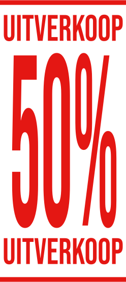 Kortingsactie voor langwerpig formaat korting sticker - TenStickers
