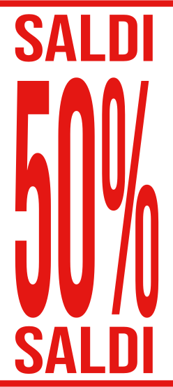 Vetrofanie saldi sconto formato allungato - TenStickers