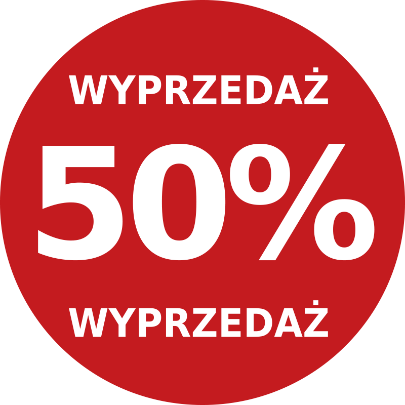 Naklejka wyprzedaż czerwony zaokrąglony rabat - TenStickers