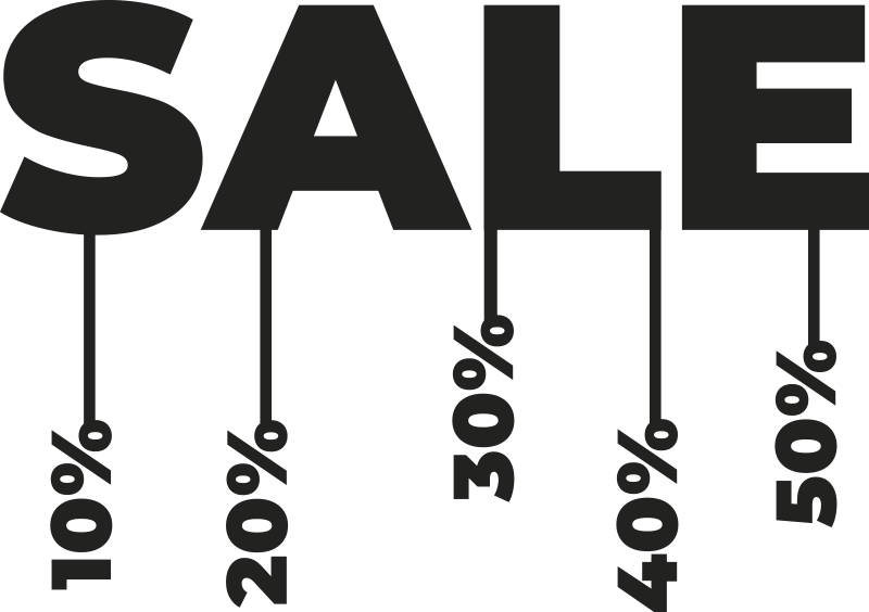 Hængende rabatter salgsklistermærke - TenStickers