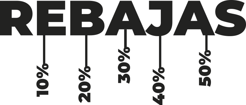 Vinilo rebajas descuentos colgantes - TenVinilo