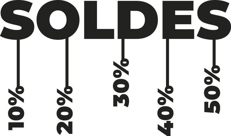 Sticker soldes remises suspendues - TenStickers