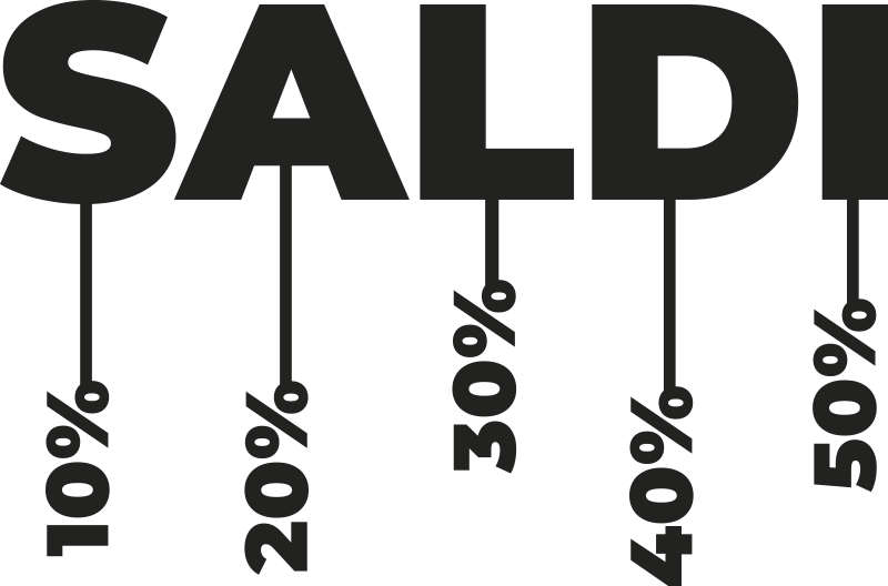 Vetrofania saldi sconti sospesi - TenStickers