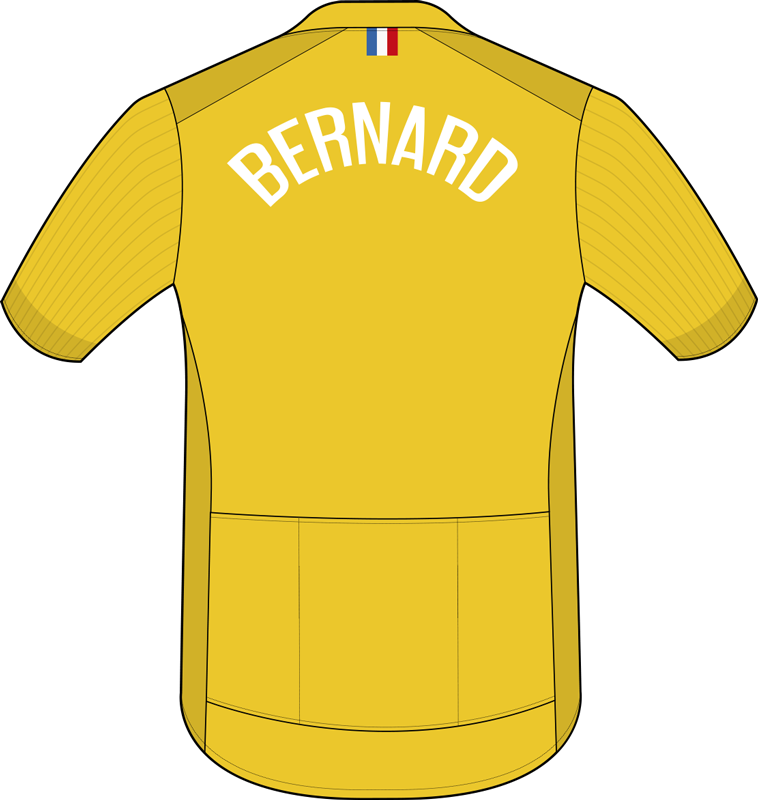 Gul maillot cykelklistermærke - TenStickers